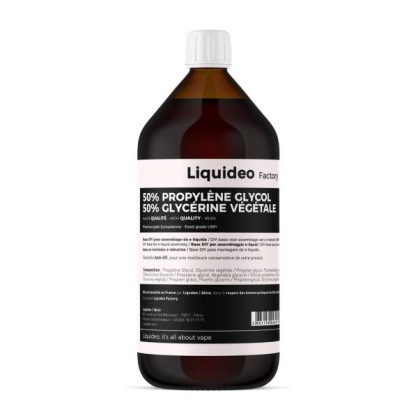 Base DIY Liquideo 1 Litre – Base e-liquide neutre sans nicotine - Base e-liquide pour le DIY  -   - 12,90 €