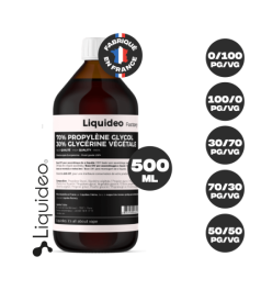 Base neutre PG/VG 50/50 500 ml (Liquideo)