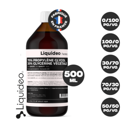 Base neutre PG/VG 50/50 500 ml (Liquideo) - Accueil  -   - 0,00 €