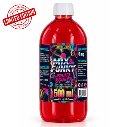 E-liquide Fruits Rouges Frais 500 ml Mix & Funky - Accueil  -   - 39,90 €