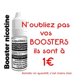 Booster nicotine 20 mg Liquideo fabriqué par Liquideo de Accueil