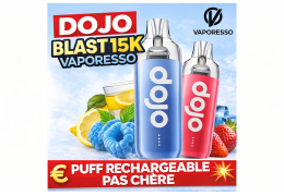 DOJO Blast 15K Vaporesso : la puff rechargeable pas chère qui change tout
